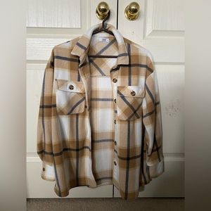 Ardene Plaid Fleece Shacket
